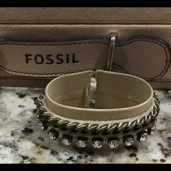 Fossil Wrap Bracelet with Button Clasp - Picture 3 of 5